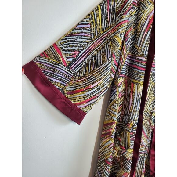 Melissa Mcarthy Seven Womens Top 2X Kimono Cover-Up Bohemian Layering Satin Plus - Picture 3 of 10